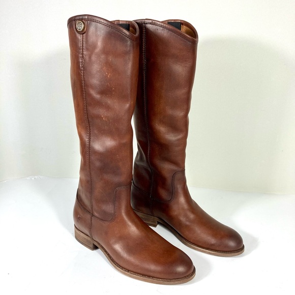 Melissa Button 2 Knee High Boots Cognac Size 6 NEW - Picture 6 of 17
